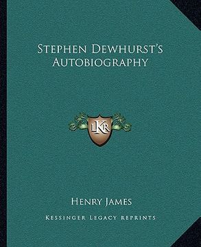 portada stephen dewhurst's autobiography (en Inglés)