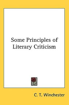 portada some principles of literary criticism (en Inglés)