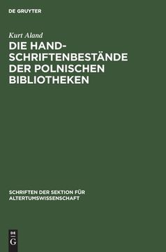 portada Die Handschriftenbestände der Polnischen Bibliotheken (in German)