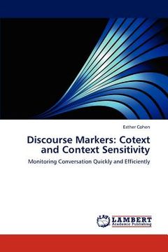 portada discourse markers: cotext and context sensitivity (en Inglés)