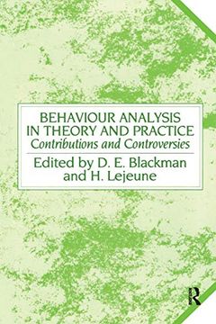 portada Behaviour Analysis in Theory and Practice: Contributions and Controversies (en Inglés)
