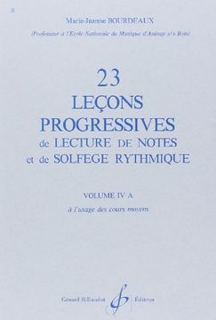 portada 23 Lecons Progressives De Lecture De Notes Et De Solfege Vol.4 A