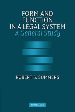 portada Form and Function in a Legal System: A General Study (en Inglés)