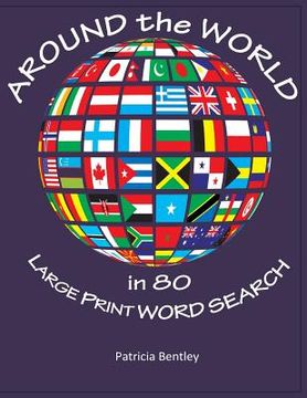 portada Around the World in 80 Large Print Word Search (in English)