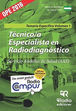 portada Técnico/a Especialista en Radiodiagnóstico del SAS. Temario Específico. Vol. 1. (OPOSICIONES)
