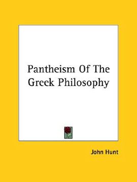 portada pantheism of the greek philosophy (in English)