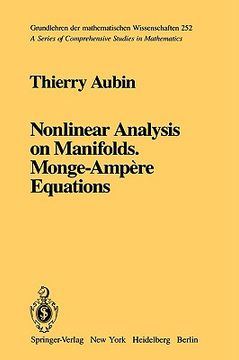 portada nonlinear analysis on manifolds. monge-ampere equations (en Inglés)