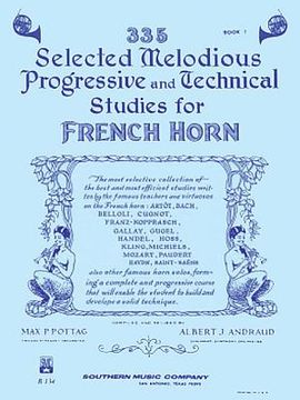 portada 335 selected melodious progressive & technical studies for horn - book 1