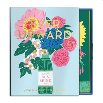 portada Ever Upward Greeting Assortment Notecard set From Galison - Includes 16 Notecards and 17 Envelopes With 8 Unique Botanical Designs, Perfect for any Occasion!