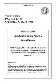 portada North Carolina Criminal Law And Procedure-Reference Guide (en Inglés)