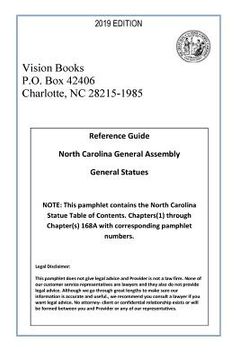 portada North Carolina Criminal Law And Procedure-Reference Guide (in English)