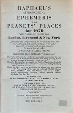 portada Raphael's Astronomical Ephemeris of the Planets' Places 1979