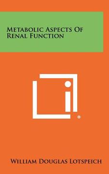 portada metabolic aspects of renal function (en Inglés)