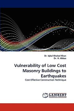 portada vulnerability of low cost masonry buildings to earthquakes (en Inglés)