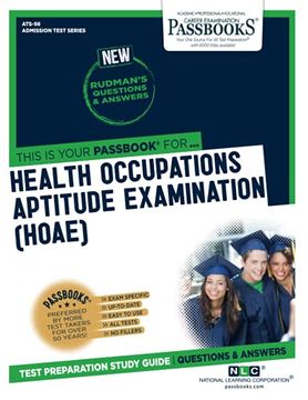 portada Health Occupations Aptitude ex (Passbook: Admission Test) (en Inglés)