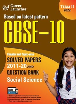 portada CBSE Class X 2022 - Term II: Chapter and Topic-wise Solved Papers 2011-2020 & Question Bank: Social Science (en Inglés)