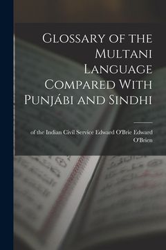 portada Glossary of the Multani Language Compared With Punjábi and Sindhi (en Inglés)