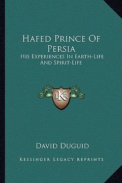 portada hafed prince of persia: his experiences in earth-life and spirit-life (en Inglés)