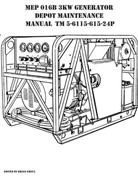 portada MEP 016B 3KW Generator Depot Maintenance Manual TM 5-6115-615-24P (en Inglés)