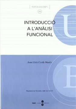 portada Introducció a l'anàlisi funcional
