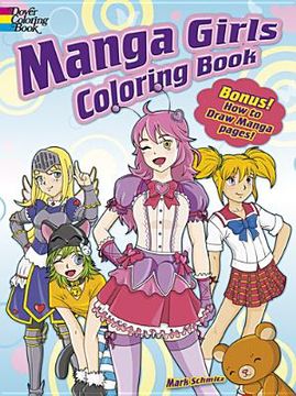 portada manga girls coloring book