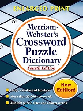 portada Merriam-Webster's Crossword Puzzle Dictionary, 4th ed. New Enlarged Print Edition (c) 2016 