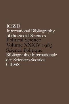 portada ibss: political science: 1985 volume 34 (en Inglés)