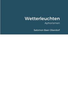 portada Wetterleuchten: Aphorismen (en Alemán)