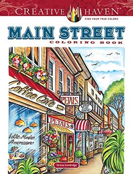 portada Creative Haven Main Street Coloring Book (in English)