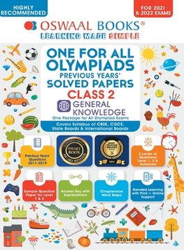 portada One for All Olympiad Previous Years' Solved Papers, Class-2 General Knowledge Book (For 2022 Exam)