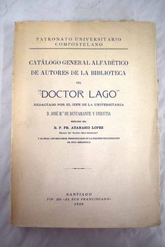 portada Catálogo General Alfabetico de autores de la biblioteca del "Doctor Lago"