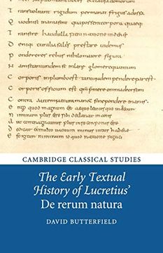 portada The Early Textual History of Lucretius' de Rerum Natura (Cambridge Classical Studies) (en Inglés)