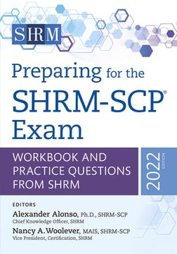 portada Preparing for the Shrm-Scp® Exam: Workbook and Practice Questions From Shrm, 2022 Edition (en Inglés)
