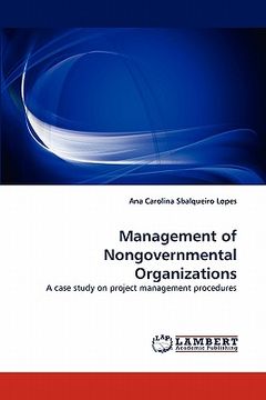 portada management of nongovernmental organizations (en Inglés)