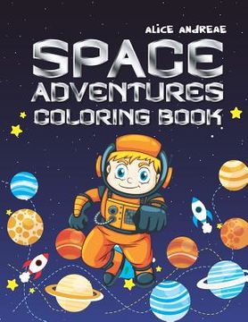 portada Space Coloring Book: coloring and activity books for kids ages 4-8