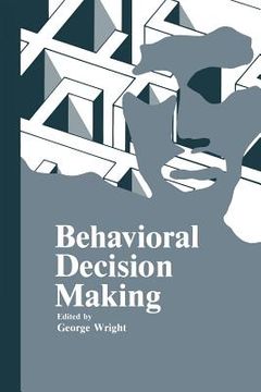 portada Behavioral Decision Making (en Inglés)
