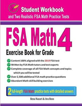 portada FSA Math Exercise Book for Grade 4: Student Workbook and Two Realistic FSA Math Tests (in English)