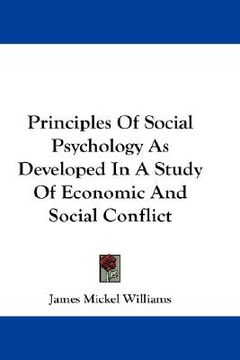 portada principles of social psychology as developed in a study of economic and social conflict (en Inglés)