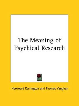 portada the meaning of psychical research