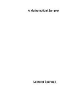 portada A Mathematical Sampler (in English)