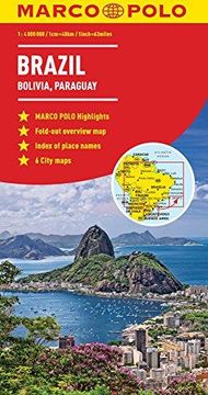 portada Brazil, Bolivia, Paraguay, Uruguay Marco Polo map (Marco Polo Maps) 