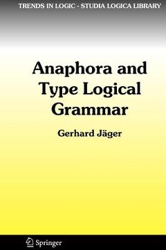 portada anaphora and type logical grammar (en Inglés)