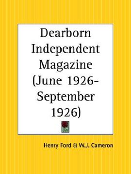 portada dearborn independent magazine june 1926-september 1926 (en Inglés)