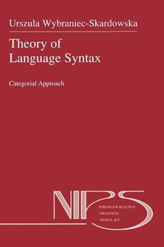 portada Theory of Language Syntax: Categorial Approach (en Inglés)