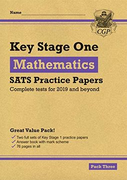 portada New ks1 Maths Sats Practice Papers: Pack 3 (For the Tests in 2019) (Cgp ks1 Sats Practice Papers) (en Inglés)