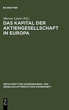 portada Das Kapital der Aktiengesellschaft in Europa (Zeitschrift fur Unternehmens- und Gesellschaftsrecht 