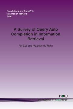 portada A Survey of Query Auto Completion in Information Retrieval (en Inglés)