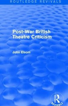 portada Post-War British Theatre Criticism (Routledge Revivals) (en Inglés)