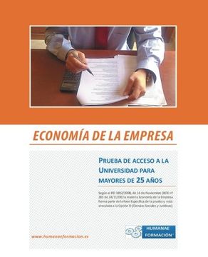 portada Economia de la Empresa: Prueba de Acceso a la Universidad Para Mayores de 25 Anos