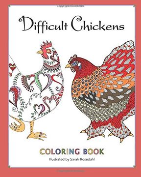 portada Difficult Chickens: Coloring Book (en Inglés)